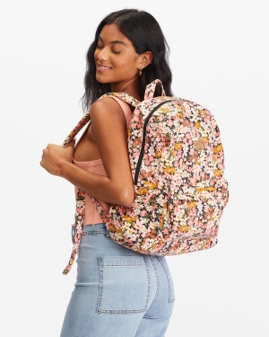 Women's Billabong Schools Out Canvas Backpacks Coral | 576LDQJAP