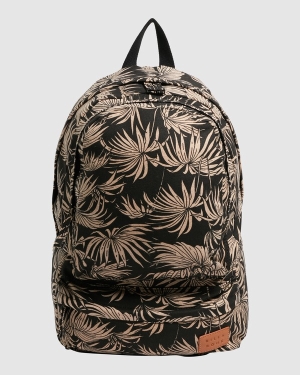 Women's Billabong Shaded Palms Canvas Backpacks Black | 561NEIHTF