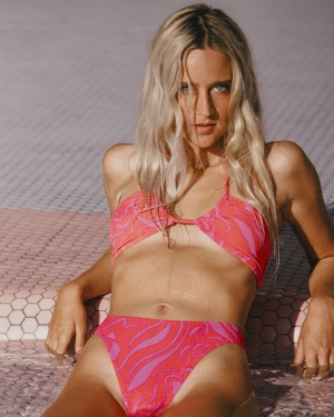Women's Billabong Shes A Trip Havana Bikini Bottoms Coral | 403QZSUWO