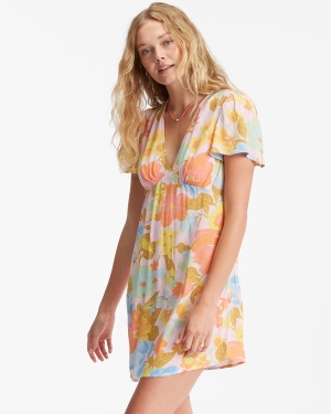Women's Billabong Short And Sweet Mini Dress Multicolor | 795IOPQGM