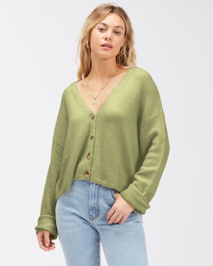 Women's Billabong Short N Sweet 2 Cropped Cardigan Sweaters Multicolor | 561UAHVFC