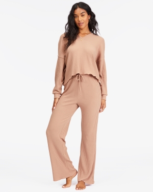 Women's Billabong So Easy Elastic-Waist Knit Pants Multicolor | 468YHWAZD