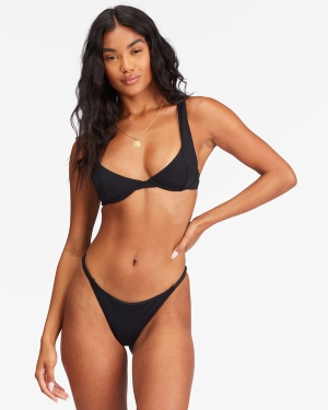 Women's Billabong Sol Searcher Emma Underwire Bikini Tops Black | 531XRCKTE