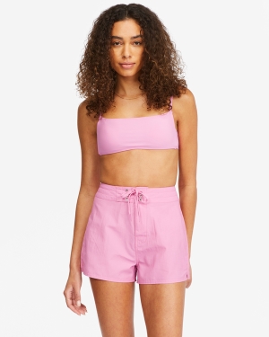 Women's Billabong Sol Searcher Fixed Waist Boardshorts Pink | 975AKUPRO