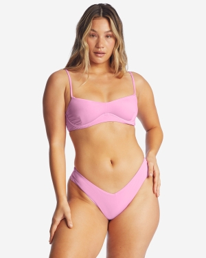 Women's Billabong Sol Searcher Kenzley Underwire Bikini Tops Pink | 309YJREWS