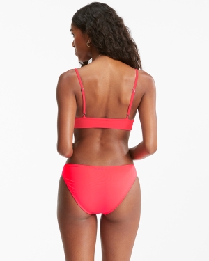 Women's Billabong Sol Searcher Lowrider Bikini Bottoms Coral | 097CQSHYD