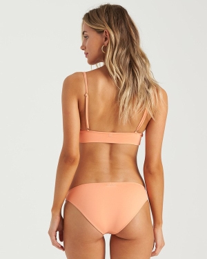 Women's Billabong Sol Searcher Lowrider Bikini Bottoms Orange Coral | 462ORYMDK