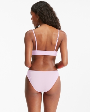 Women's Billabong Sol Searcher Lowrider Bikini Bottoms Pink | 479BGHITN