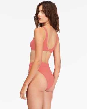 Women's Billabong Sol Searcher Maui Rider Bikini Bottoms Coral | 864BMSGZU