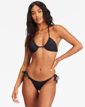 Women's Billabong Sol Searcher Multi-Way Triangle Bikini Tops Black | 295FUONIZ