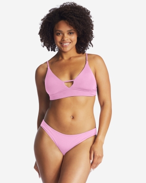 Women's Billabong Sol Searcher V-Neck Cami Bikini Tops Pink | 964HJPACQ