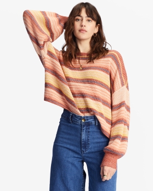 Women's Billabong Spaced Out Pullover Sweaters Multicolor | 069LSKOVF