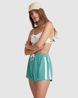 Women's Billabong Spirit Elastic Waist Shorts Turquoise | 792UGBAIL