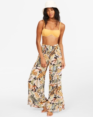 Women's Billabong Split Spirit Floral Pants Black | 912TSCGNH