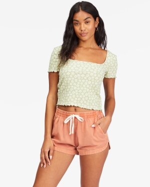 Women's Billabong Squared Away Knit Tops Multicolor | 412JKSDNU