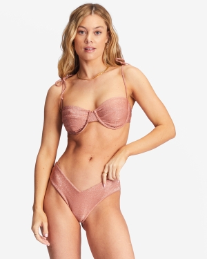 Women's Billabong Starry Eyes Underwire Bikini Tops Chocolate | 089RJEOSB
