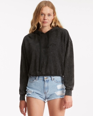Women's Billabong Still Chill Pullover Hoodie Black | 590VSQOGT