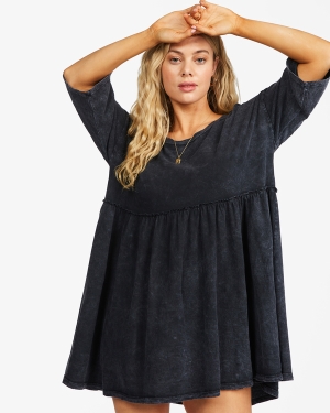 Women's Billabong Still Dreaming Babydoll Dress Black | 459WEPCFO