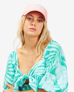 Women's Billabong Stoked Dad Hats Pink | 705FDXVJU