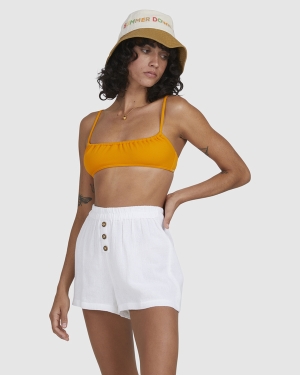 Women's Billabong Summer Breeze Elastic Waist Shorts White | 128UTIOHY