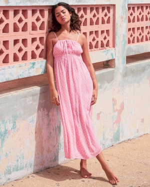 Women's Billabong Summer Daydream Midi Slip Dress Multicolor | 093FVOHUY