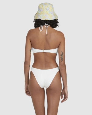 Women's Billabong Summer High Hike High-Leg Bikini Bottoms White | 052JUMEOZ