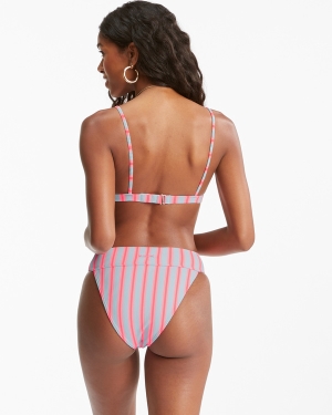 Women's Billabong Surf Stripe Aruba Bikini Bottoms Blue | 234UNLPQY