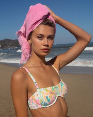 Women's Billabong Sweet Tropics Underwire Bikini Tops Multicolor | 756BJDHWQ