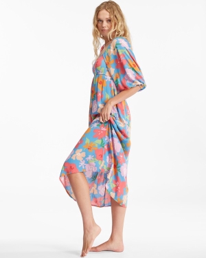 Women's Billabong Swept Away Midi Dress Multicolor | 910WSMYIV