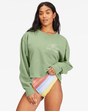 Women's Billabong Take It Easy Crewneck Sweatshirt Multicolor | 716FDQPAV