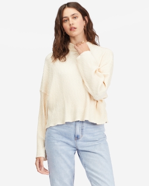 Women's Billabong The Saturday Tee Knit Tops White | 807HYKLDF