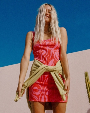 Women's Billabong Till Dawn Knit Dress Coral | 358BAPDRL