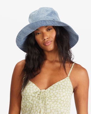 Women's Billabong Time To Shine Bucket Hats Blue | 341VAUPOZ