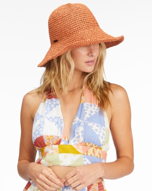 Women's Billabong Time To Shine Straw Bucket Hats Multicolor | 723HSGIKZ