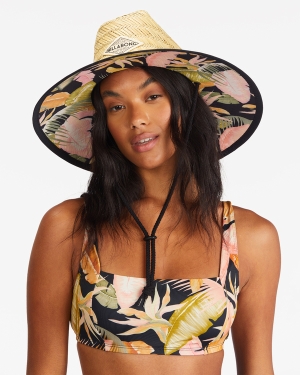 Women's Billabong Tipton Straw Lifeguard Hats Multicolor | 162LJIBGT