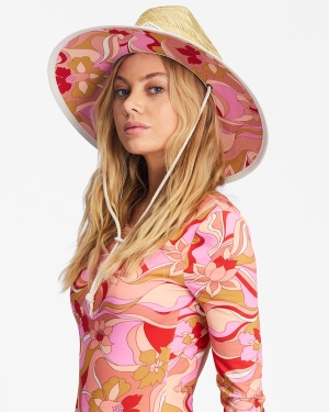 Women's Billabong Tipton Straw Lifeguard Hats Multicolor | 234ZBTISA