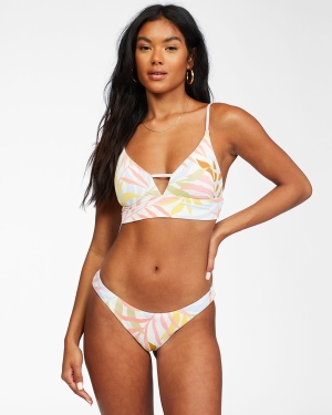 Women's Billabong Tropic Jungle V-Neck Cami Bikini Tops Multicolor | 468WOEZBS
