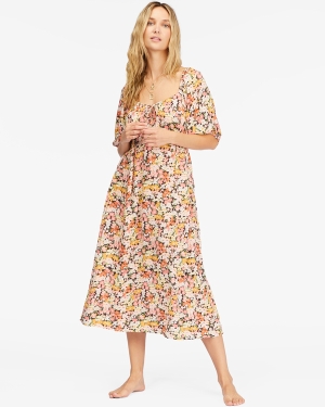 Women's Billabong True Romance Midi Dress Multicolor | 954YIEDNO