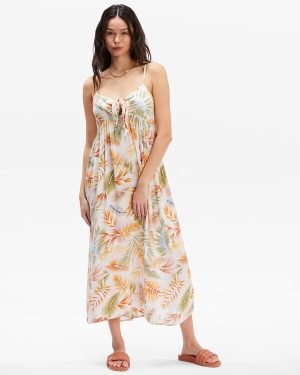 Women's Billabong Twist It Dress White / Multicolor | 657AYOSPN