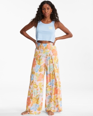 Women's Billabong Wandering Soul 2 Wide-Leg Pants Multicolor | 567UVQGDM