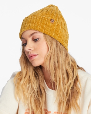 Women's Billabong Warm Up Knit Beanie Brown | 217KFXIJC