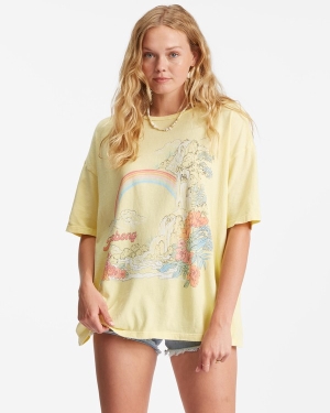 Women's Billabong Waterfall Boyfriend T Shirts Multicolor | 058HCAIZL