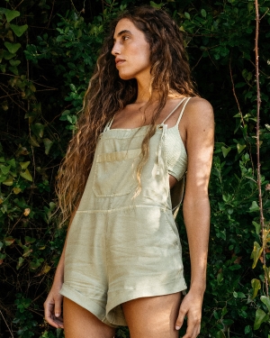 Women's Billabong Wild Pursuit Romper Shorts Multicolor | 897MERNWP