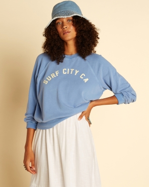 Women's Billabong Wrangler On The Rise Crewneck Sweatshirt Multicolor | 147GAILXB