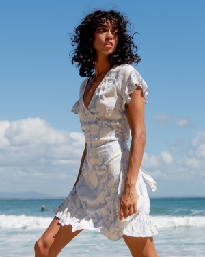 Women's Billabong Wrap And Roll Woven Dress Multicolor | 106VKIYXU